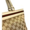 Mayfair Medium Brown Top Handle Bag in Canvas, Gold hardware - Image 9