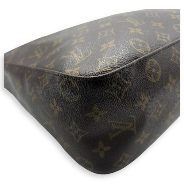 Looping GM Brown Shoulder Bag in Monogram Coated Canvas, Gold hardware - Image 13