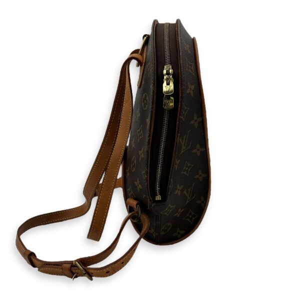 Ellipse Backpack Brown in Monogram Coated Canvas, Gold hardware - Image 3