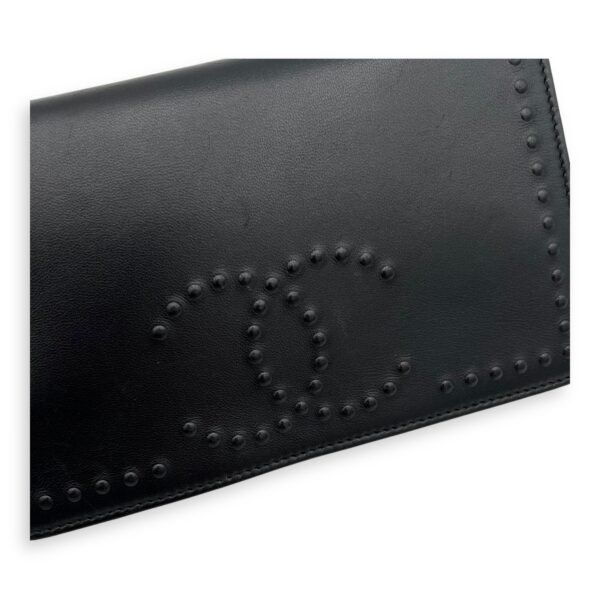 CC Black Wallet On Chain in Lambskin, Silver hardware - Image 8