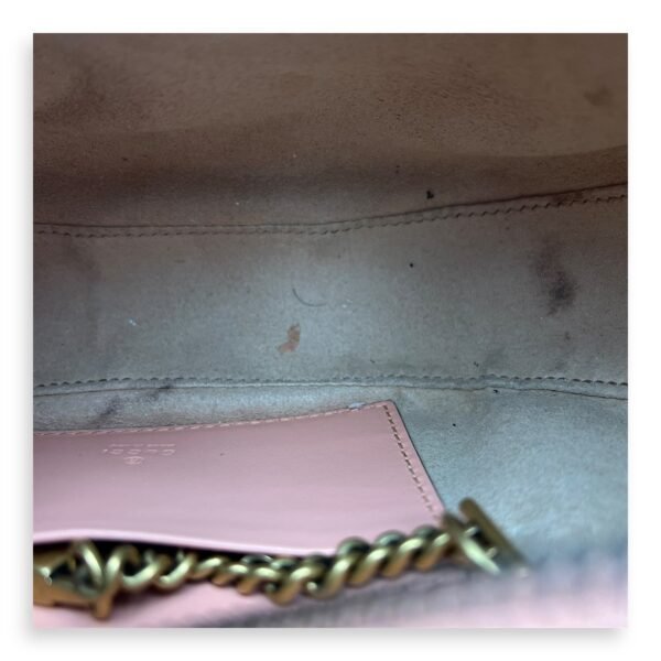 Half Moon Marmont Peach Shoulder Bag in Calfskin, Gold hardware - Image 7
