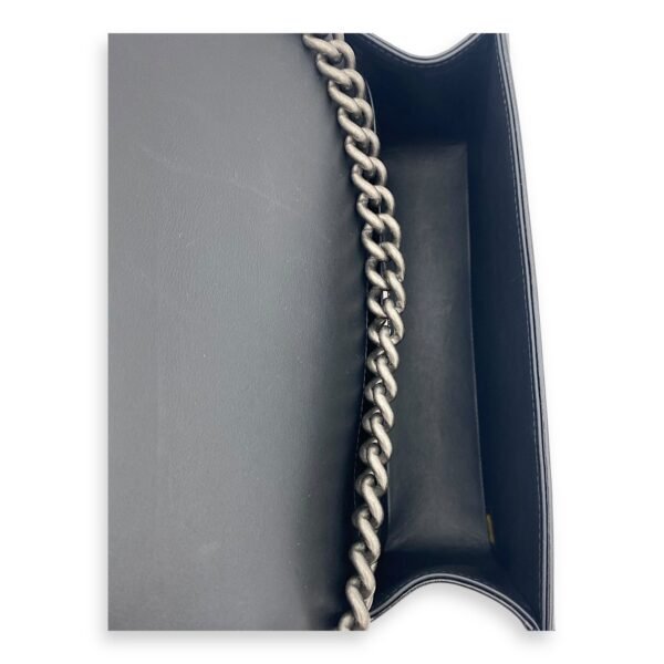 Boy Black Shoulder Bag in Python and Patent Leather, Ruthenium hardware - Image 6