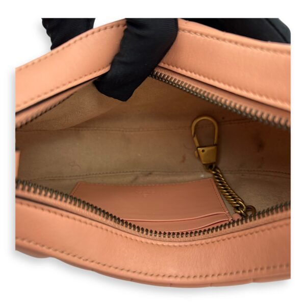 Half Moon Marmont Peach Shoulder Bag in Calfskin, Gold hardware - Image 6