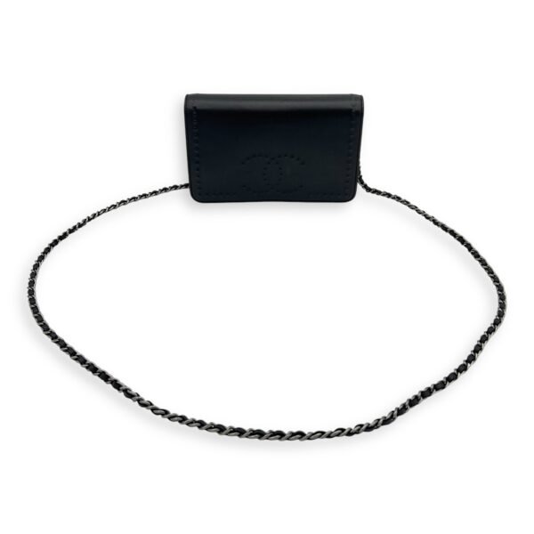 CC Black Wallet On Chain in Lambskin, Silver hardware - Image 17