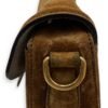 Lady Web Brown Shoulder Bag in Suede Leather, Gold hardware - Image 14