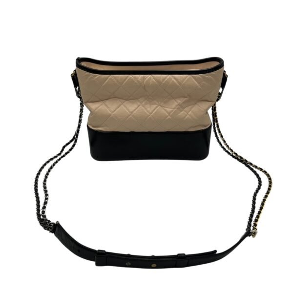 Gabrielle Large Beige Shoulder Bag in Calfskin, Mixed hardware - Image 15