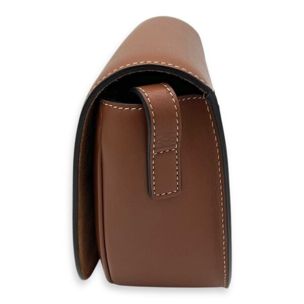Folco Triomphe Brown Crossbody Bag in Calfskin, Gold hardware - Image 3