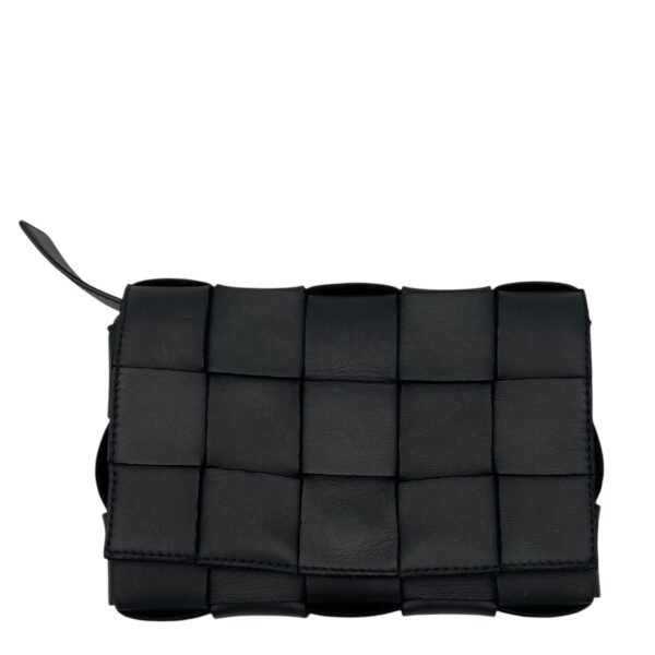 Cassette Black Crossbody Bag in Lambskin
