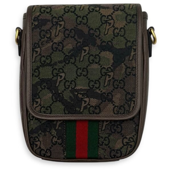 Gucci x Palace Brown Crossbody Bag in Canvas, Gold hardware