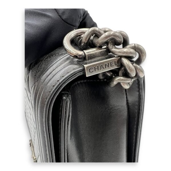 Boy Large Crossbody bag in Lambskin, Ruthenium Hardware - Image 11