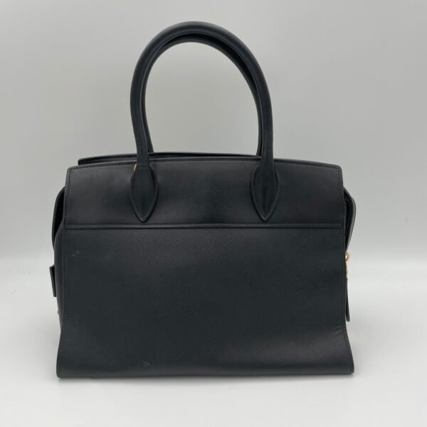 Esplanade Black Top Handle Bag in Saffiano Leather, Gold hardware - Image 2