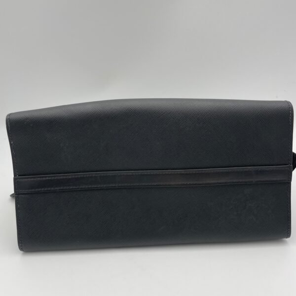 Esplanade Black Top Handle Bag in Saffiano Leather, Gold hardware - Image 5