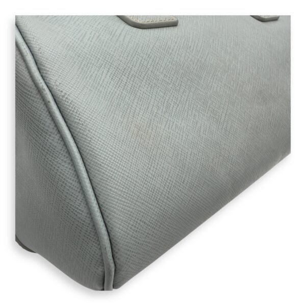 Bowler Blue Top Handle Bag in Saffiano Leather, Gold hardware - Image 10