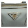 Bowler Blue Top Handle Bag in Saffiano Leather, Gold hardware - Image 15