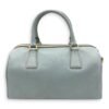 Bowler Blue Top Handle Bag in Saffiano Leather, Gold hardware - Image 2