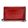Kate Pink Wallet on Chain in Crocodile Embossed Calfskin, Gold hardware - Image 2
