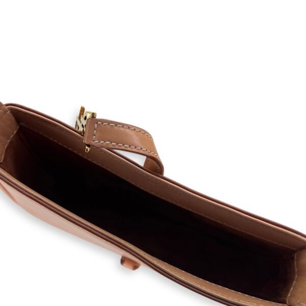 Le 5 A 7 Hobo Mini Brown Shoulder Bag in Calfskin, Gold hardware - Image 6