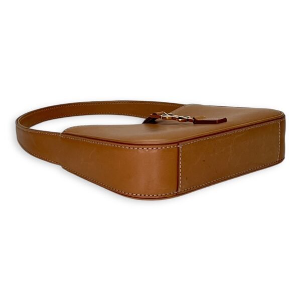 Le 5 A 7 Hobo Mini Brown Shoulder Bag in Calfskin, Gold hardware - Image 5