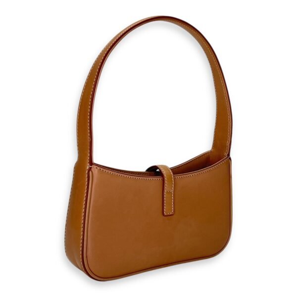 Le 5 A 7 Hobo Mini Brown Shoulder Bag in Calfskin, Gold hardware - Image 4