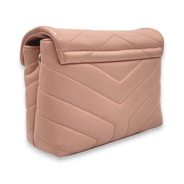 Loulou Toy Pink Crossbody Bag in Calfskin, Silver hardware - Image 4