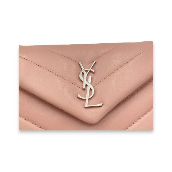 Loulou Toy Pink Crossbody Bag in Calfskin, Silver hardware - Image 7