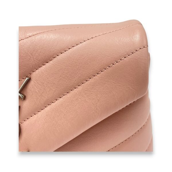 Loulou Toy Pink Crossbody Bag in Calfskin, Silver hardware - Image 9