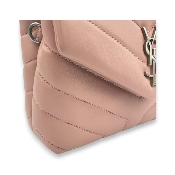 Loulou Toy Pink Crossbody Bag in Calfskin, Silver hardware - Image 10