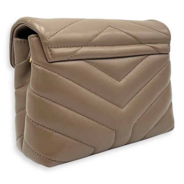 Loulou Toy Brown Crossbody Bag in Calfskin, Gold hardware - Image 4