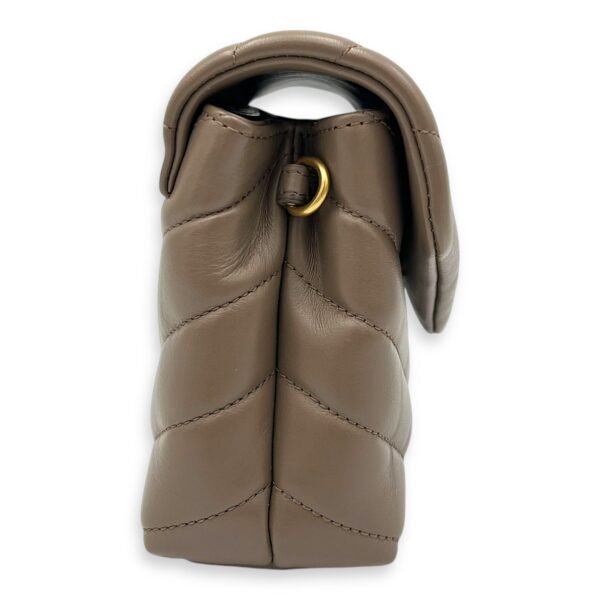 Loulou Toy Brown Crossbody Bag in Calfskin, Gold hardware - Image 6