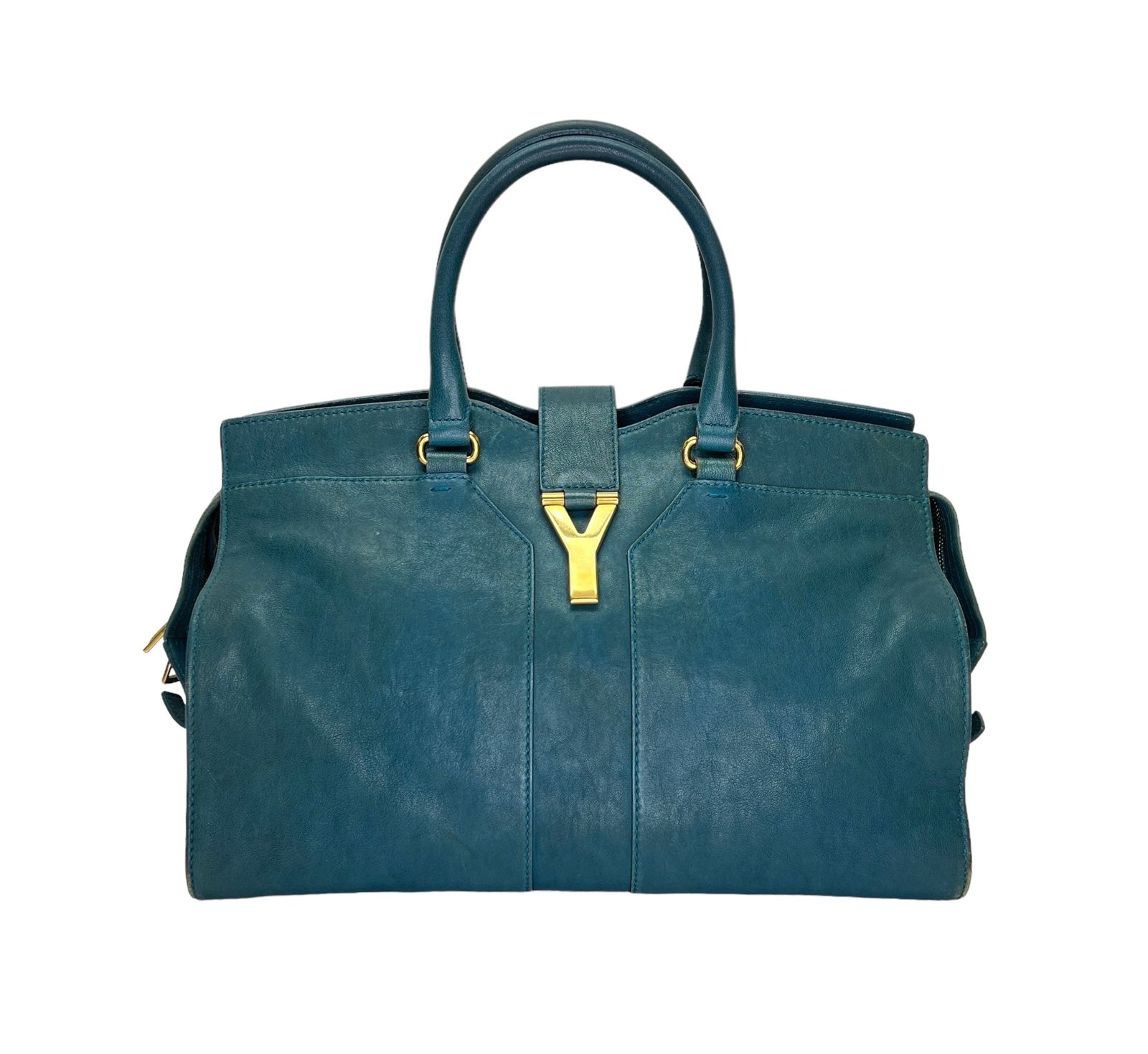 Cabas Chyc Sac Ligne Y Top handle bag in Calfskin, Gold Hardware