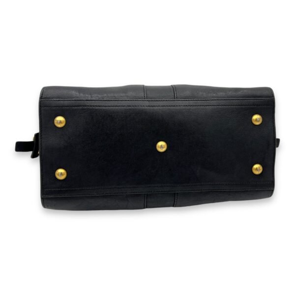 Cabas Top Handle Bag Black in Calfskin, Gold hardware - Image 5