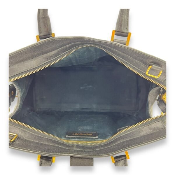 Cabas Top Handle Bag Black in Calfskin, Gold hardware - Image 6
