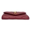 Cassandre Red Wallet in Lambskin, Gold hardware - Image 5