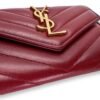 Cassandre Red Wallet in Lambskin, Gold hardware - Image 6