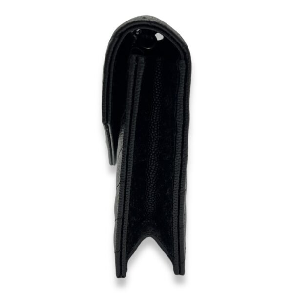 Cassandre Wallet On Chain Black in Calfskin, Silver hardware - Image 2