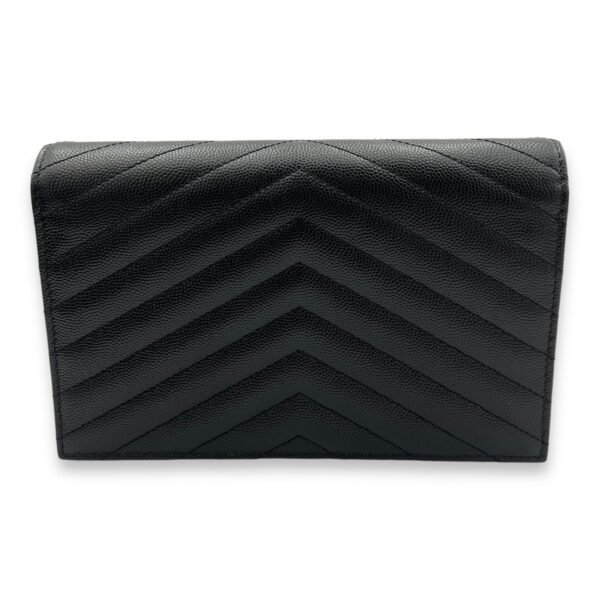 Cassandre Wallet On Chain Black in Calfskin, Silver hardware - Image 4