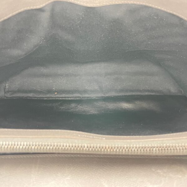 College Large Grey Top Handle Bag in Calfskin, Ruthenium hardware - Image 11