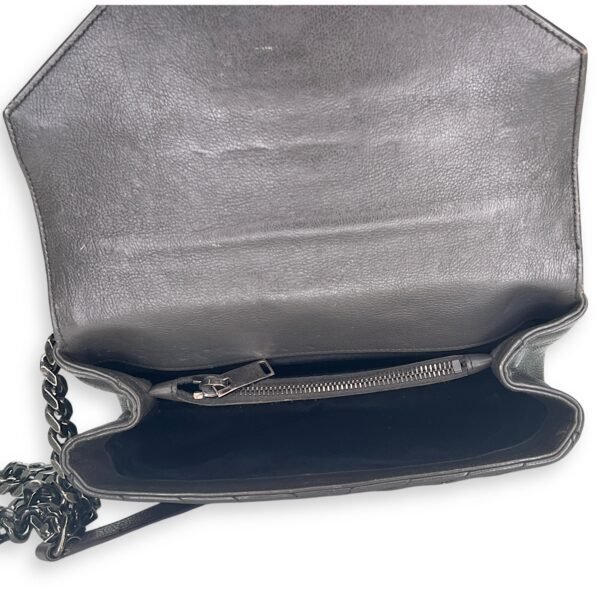 College Medium Grey Shoulder Bag in Calfskin, Silver hardware - Image 6