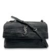 Hollywood Shoulder Bag Black in Calfskin, Silver hardware