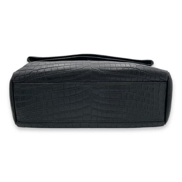 Hollywood Shoulder Bag Black in Calfskin, Silver hardware - Image 4