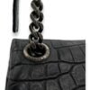 Hollywood Shoulder Bag Black in Calfskin, Silver hardware - Image 6