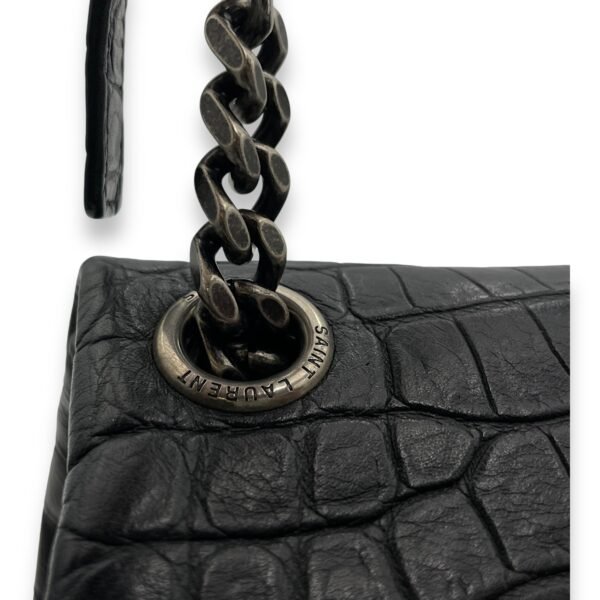 Hollywood Shoulder Bag Black in Calfskin, Silver hardware - Image 6