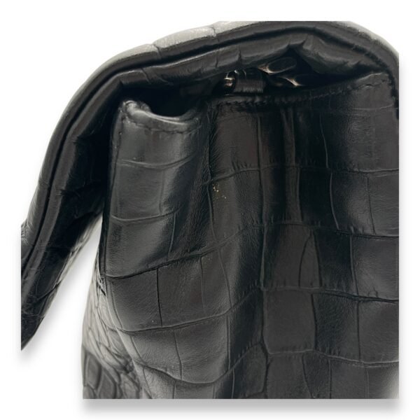Hollywood Shoulder Bag Black in Calfskin, Silver hardware - Image 7