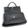 Hollywood Shoulder Bag Black in Calfskin, Silver hardware - Image 9
