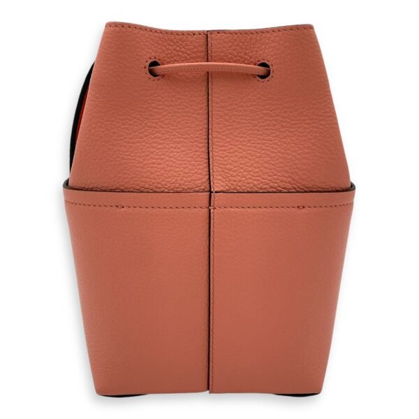 Gancini Bucket Bag Mini Coral in Calfskin, Gold hardware - Image 2