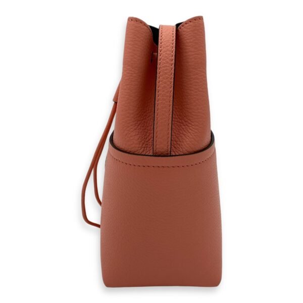 Gancini Bucket Bag Mini Coral in Calfskin, Gold hardware - Image 3