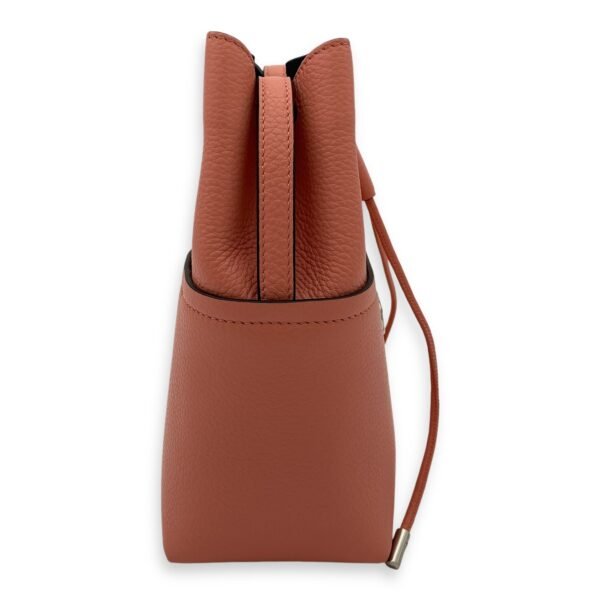 Gancini Bucket Bag Mini Coral in Calfskin, Gold hardware - Image 4