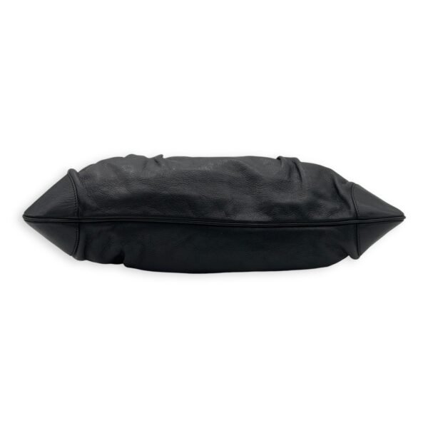 Gancini Top Handle Bag Black in Calfskin, Silver hardware - Image 5