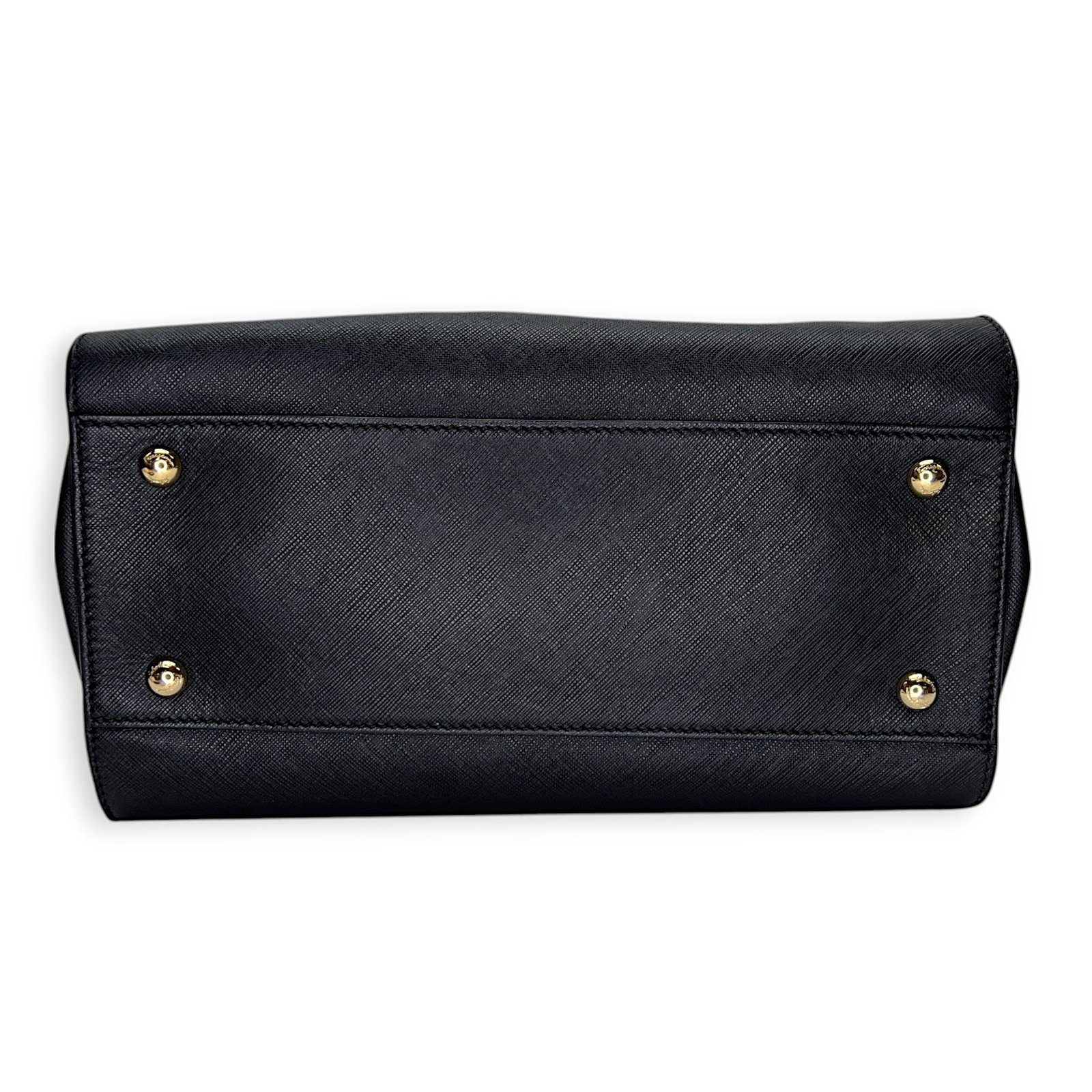 Gancini Top handle bag in Saffiano leather, Gold Hardware - Image 5