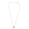 Diamond and Pinic Opal Circle Pendant 46 Diamonds Necklace in Rose Gold - Image 2
